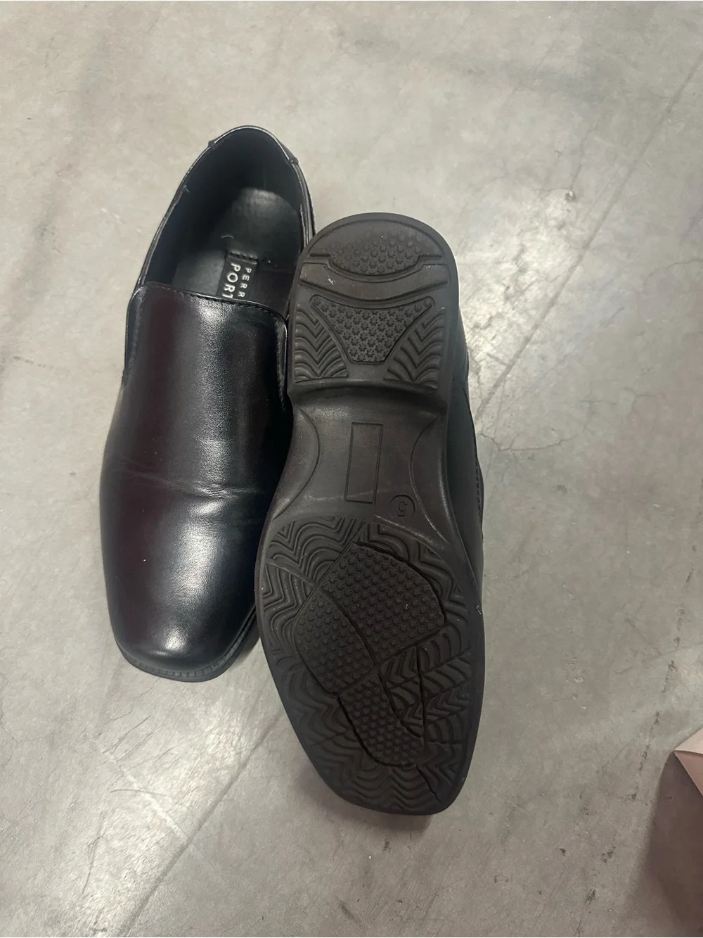 Perry Ellis Black Boys' Slip-On Dress Shoes